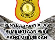 Penyelesaian Atas Pemberitaan Pers yang Merugikan