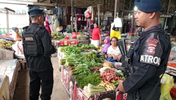 Beri Rasa Aman di Akhir Pekan, Batalyon B Pelopor Sat Brimob Polda Kaltim Gelar Patroli Terpadu di Samarinda