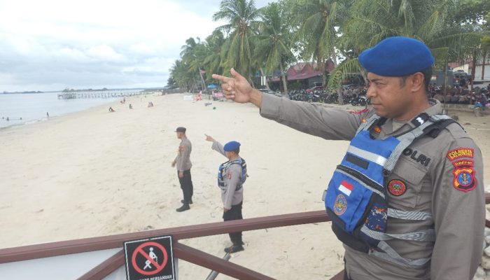 Sat Polairud Polresta Balikpapan Perkuat Pengamanan Wisata Pantai Jelang Libur Bersama Isra Mi’raj 1447 H