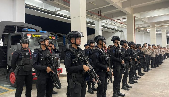 Brimob Amankan Laga Liga 2 Persiba vs PSIS di Stadion Batakan