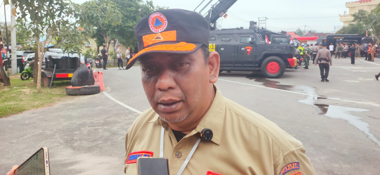 Kepala BPBD Balikpapan Usman Ali memberikan keterangan terkait kesiapsiagaan bencana di Balikpapan
