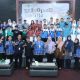 Peserta pelatihan sastra seni berpantun bersama panitia di Gedung Bahimung Taman Budaya Kaltim Samarinda