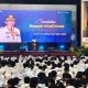 Wali Kota Balikpapan Rahmad Mas’ud memberikan sambutan pada kegiatan Pagi Ceria di BSCC Dome Balikpapan bersama Mendikdasmen Abdul Mu'ti.