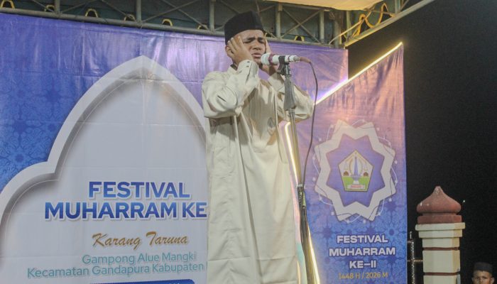 Malam Pembukaan Festival Muharram ke-II desa Alue Mangki, Dihadiri Camat Gandapura dan Libatkan KKN Mekar Jeumpa