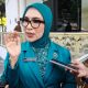 Ketua TP PKK Kota Balikpapan Nurlena Rahmad Mas'ud memberikan keterangan kepada awak media mengenai upaya penurunan stunting.