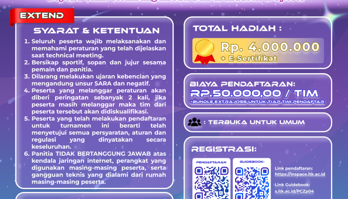 INSPACE 2026: PENDAFTARAN MLBB COMPETITION EXTENDED