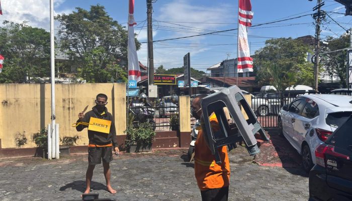 Rekonstruksi Duel Berdarah Pasar Sepinggan Peragakan 18 Adegan