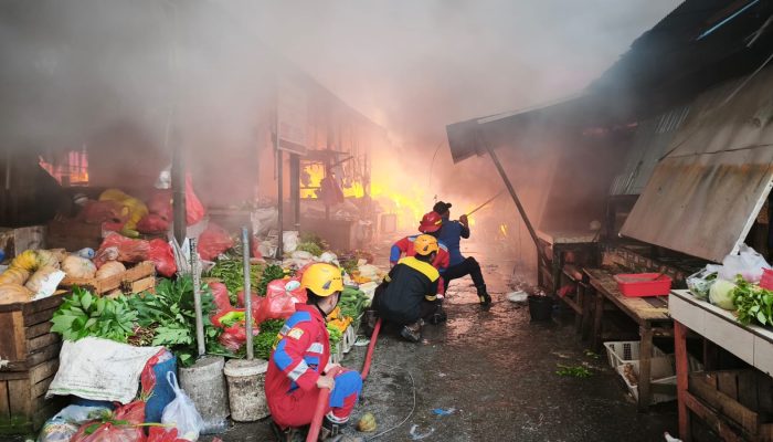Kebakaran Pasar Sepinggan, Polisi Selidiki Dugaan Korsleting Listrik